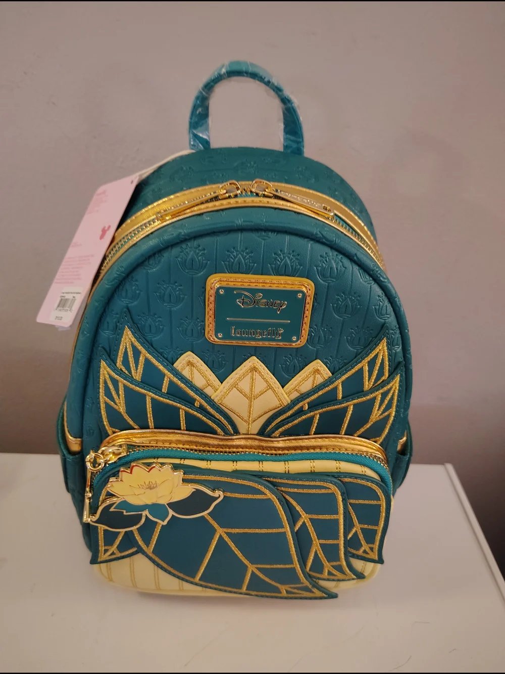 Disney Loungefly Princess Tiana Princess And The Frog Teal & Gold Mini Backpack